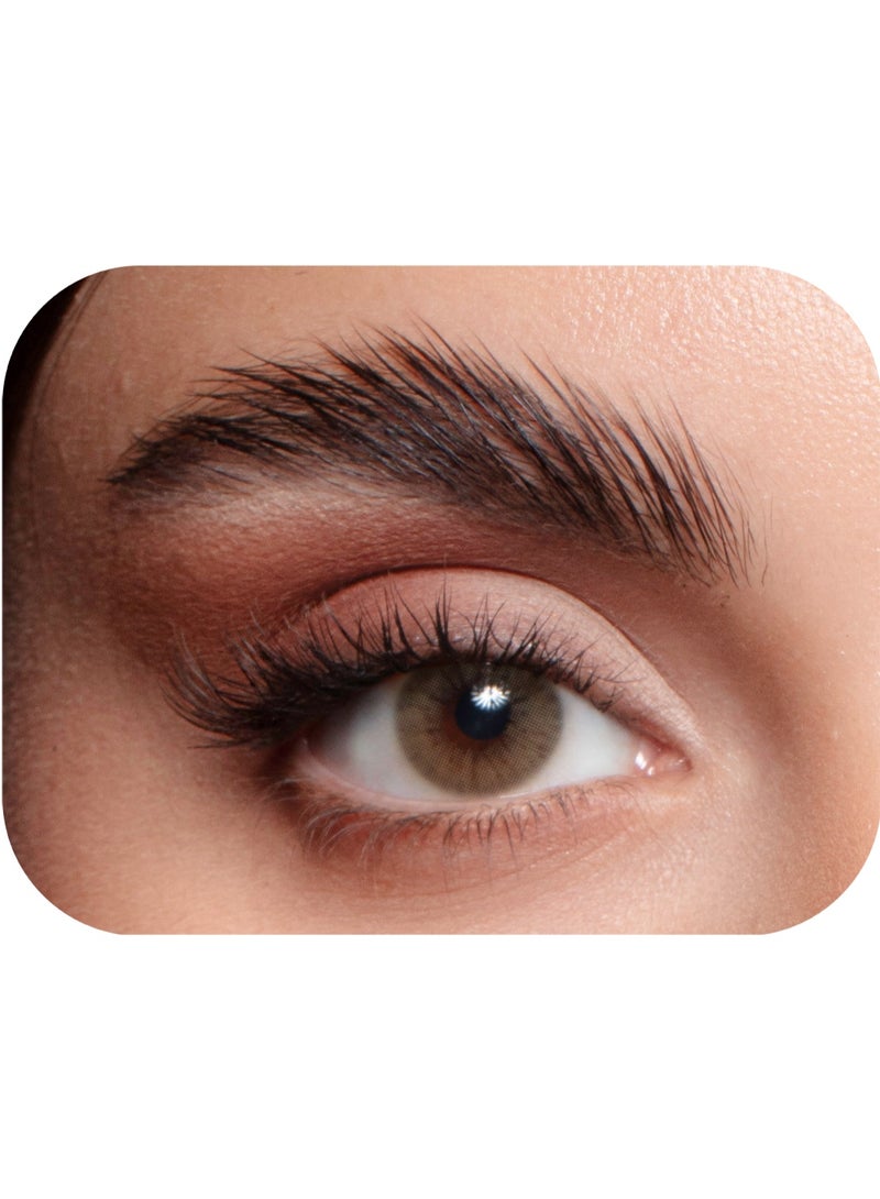 Elite brand monthly contact lenses, one pair per box, caramel color - Image 1